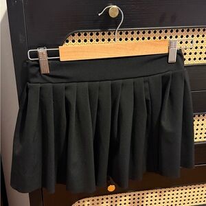 Black Pleated Mini Skirt - Women's Skirt